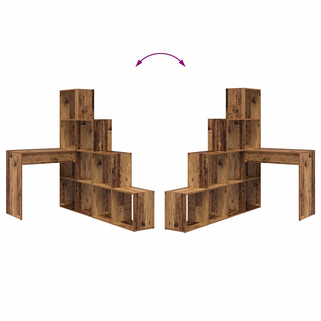 Hjørneskrivebord Med Hylde 101,5 X 149,5 X 149,5 Cm - Billede 10