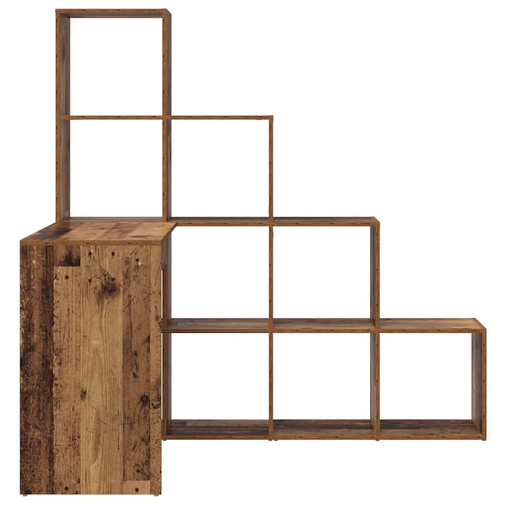 Hjørneskrivebord Med Hylde Gammelt Træ 101,5 X 149,5 X 149,5 Cm - Billede 6