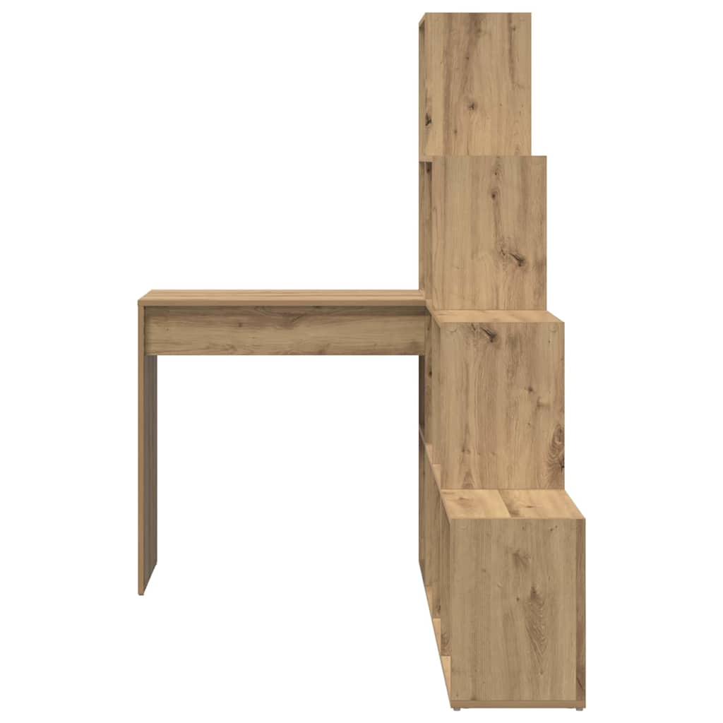Hjørneskrivebord Med Hylde Artisan Eg 101,5 X 149,5 X 149,5 Cm - Billede 5