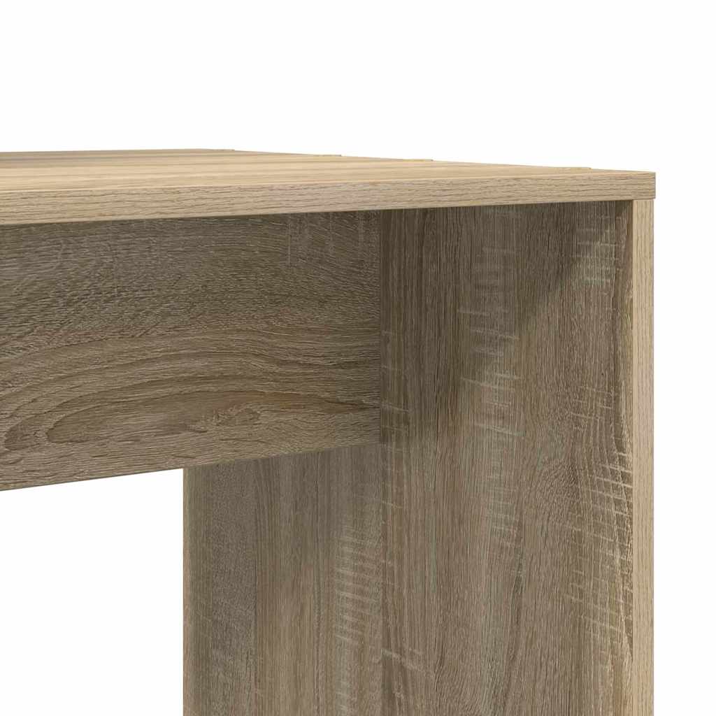 Bord Med Hylde Sonoma-eg 138.5 X 55 X 143 Cm Konstrueret Træ - Billede 8