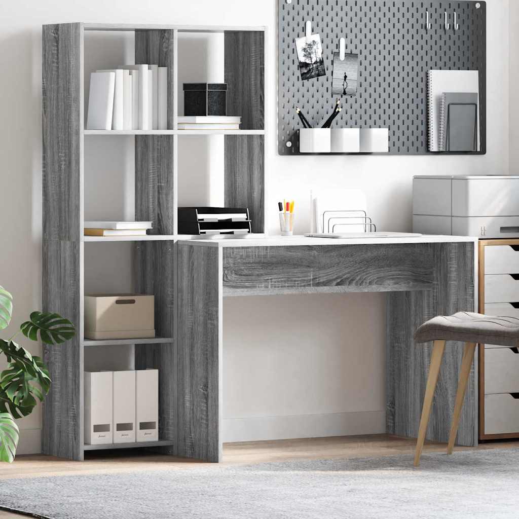 Bord Med Hylde 138,5 X 55 X 143 Cm Konstrueret Træ - Variant 3337254