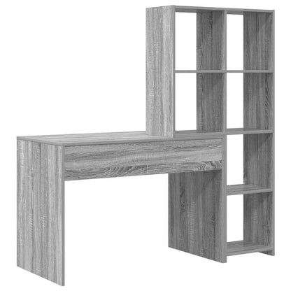 Bord Grå Sonoma-eg 138.5 X 55 X 143 Cm Konstrueret Træ - Billede 7