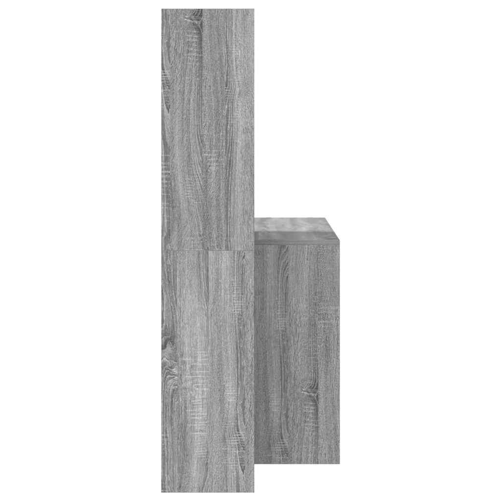 Bord Grå Sonoma-eg 138.5 X 55 X 143 Cm Konstrueret Træ - Billede 6