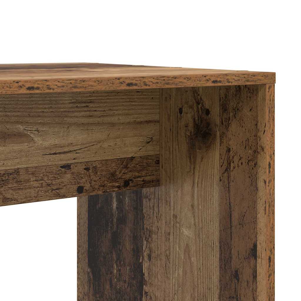 Bord Med Hylde 138,5 X 55 X 143 Cm Konstrueret Træ - Billede 8