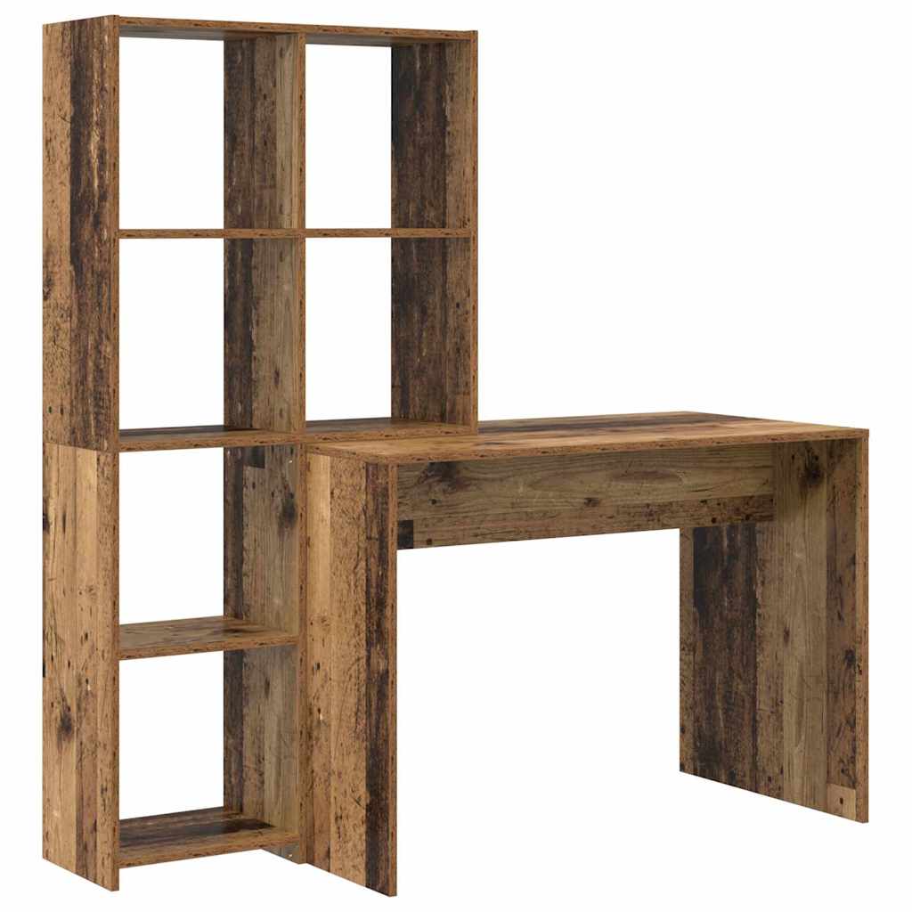 Bord Med Hylde Gammelt Træ 138.5 X 55 X 143 Cm Konstrueret Træ - Billede 2