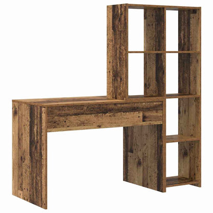 Bord Med Hylde 138,5 X 55 X 143 Cm Konstrueret Træ - Billede 7