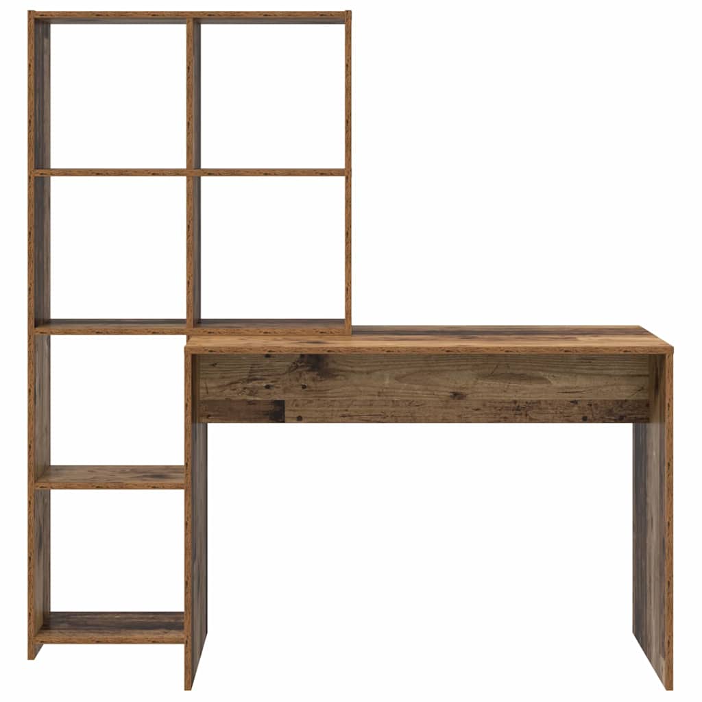 Bord Med Hylde 138,5 X 55 X 143 Cm Konstrueret Træ - Billede 5