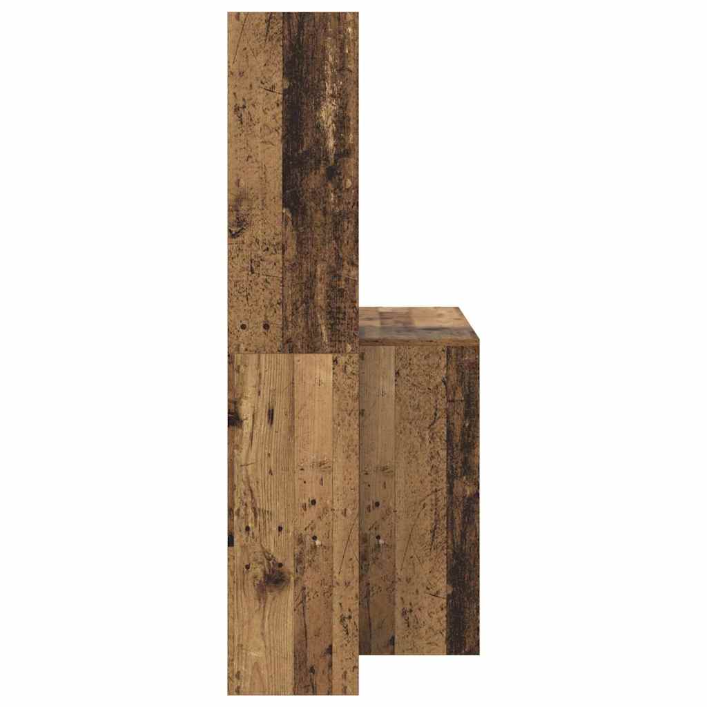 Bord Med Hylde Gammelt Træ 138.5 X 55 X 143 Cm Konstrueret Træ - Billede 6