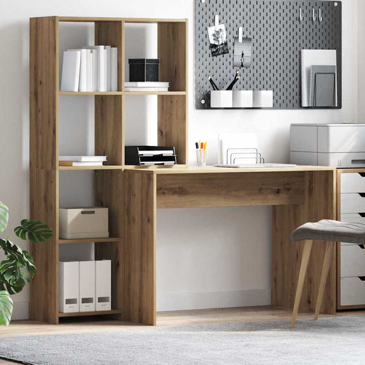 Bord Med Hylde Artisan Eg 138.5 X 55 X 143 Cm Konstrueret Træ - Hovedbillede