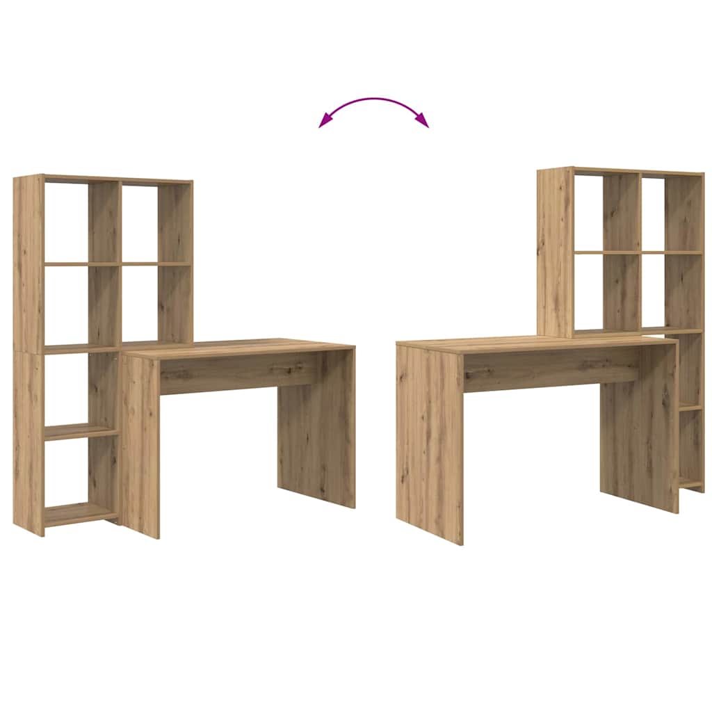 Bord Med Hylde Artisan Eg 138.5 X 55 X 143 Cm Konstrueret Træ - Billede 9