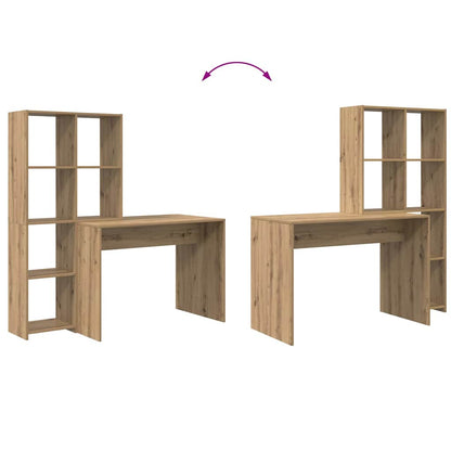 Bord Med Hylde Artisan Eg 138.5 X 55 X 143 Cm Konstrueret Træ - Billede 9