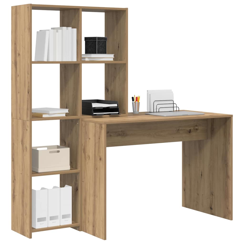 Bord Med Hylde Artisan Eg 138.5 X 55 X 143 Cm Konstrueret Træ - Billede 3