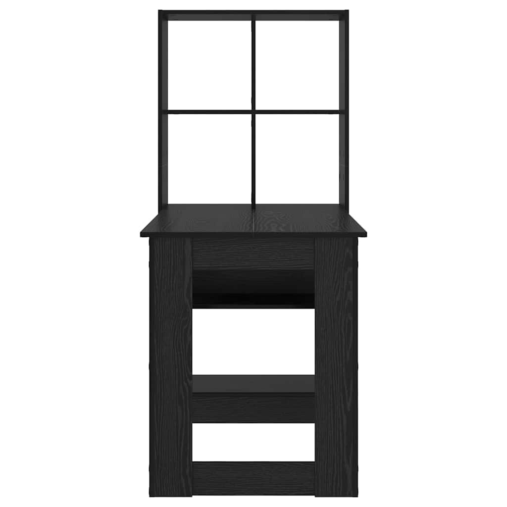 Bord Med Hylde Sort Eg 122 X 67 X 145 Cm Konstrueret Træ - Billede 6