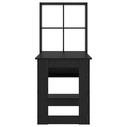 Bord Med Hylde Sort Eg 122 X 67 X 145 Cm Konstrueret Træ - Billede 6