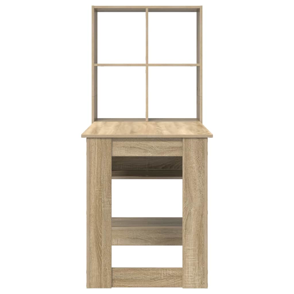Bord Med Hylde Sonoma-eg 122 X 67 X 145 Cm Konstrueret Træ - Billede 6
