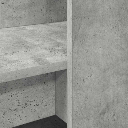 Bord Med Hylde Beton Grå 122 X 67 X 145 Cm Konstrueret Træ - Billede 8