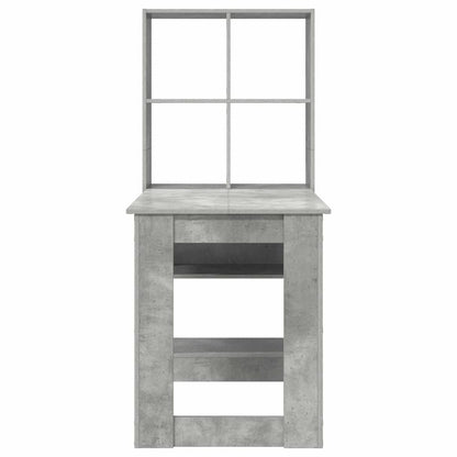 Bord Med Hylde Beton Grå 122 X 67 X 145 Cm Konstrueret Træ - Billede 6