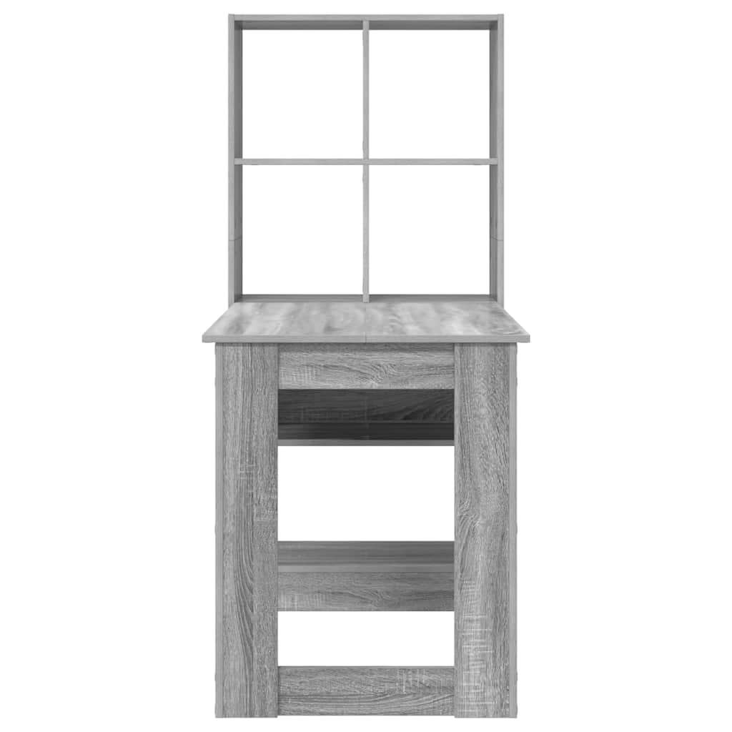 Bord Med Hylde Grå Sonoma 122 X 67 X 145 Cm Konstrueret Træ - Billede 6