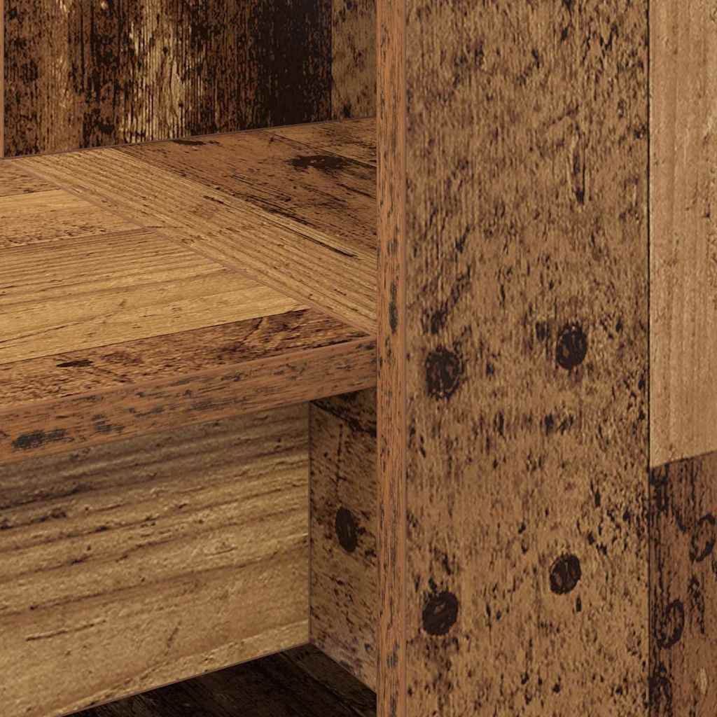 Bord Med Hylde 122 X 67 X 145 Cm Konstrueret Træ - Billede 8