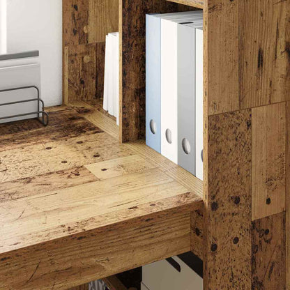 Bord Med Hylde Gammelt Træ 122 X 67 X 145 Cm Konstrueret Træ - Billede 4