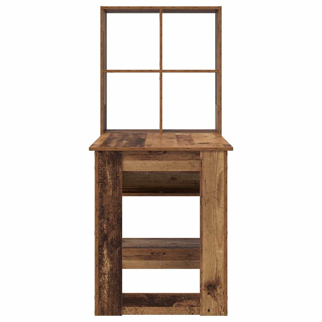 Bord Med Hylde 122 X 67 X 145 Cm Konstrueret Træ - Billede 6