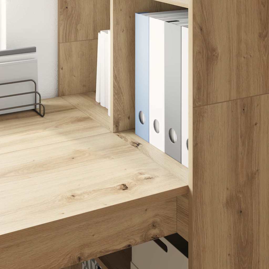 Bord Med Hylde Artisan Eg 122 X 67 X 145 Cm Konstrueret Træ - Billede 4