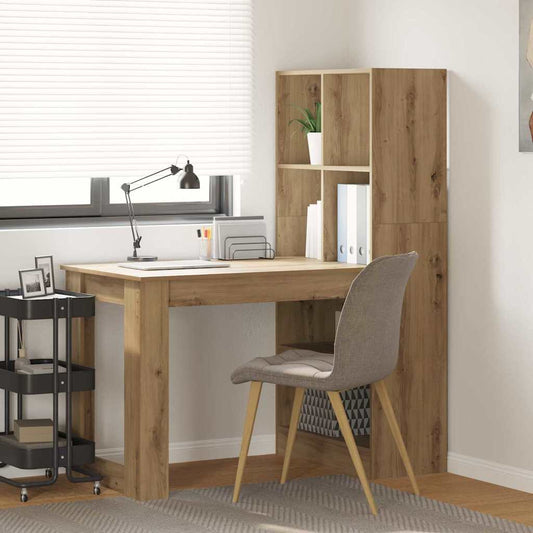Bord Med Hylde Artisan Eg 122 X 67 X 145 Cm Konstrueret Træ - Hovedbillede