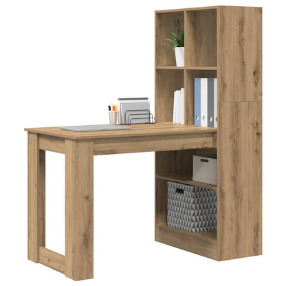 Bord Med Hylde Artisan Eg 122 X 67 X 145 Cm Konstrueret Træ - Billede 3