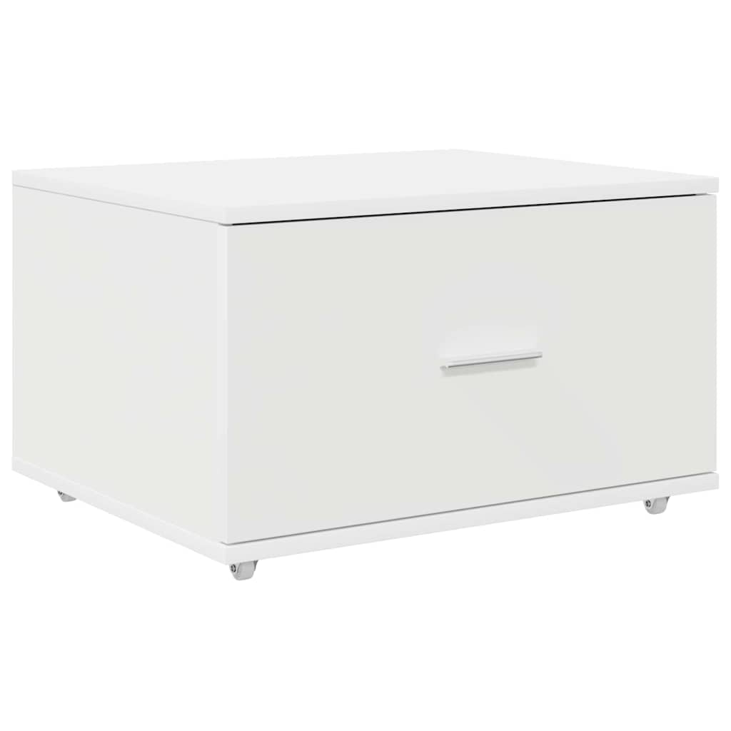 Bord Med Skuffe Hvid 131,5 X 50 X 106,5 Cm Konstrueret Træ - Billede 6