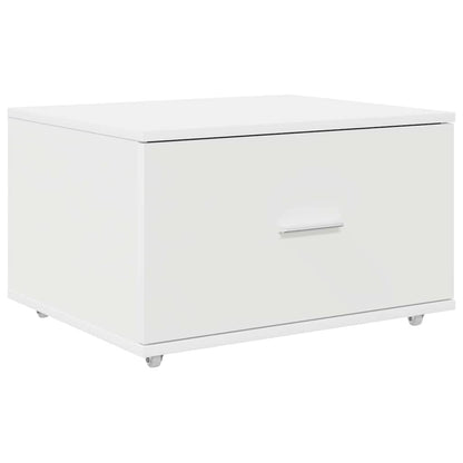 Bord Med Skuffe Hvid 131,5 X 50 X 106,5 Cm Konstrueret Træ - Billede 6