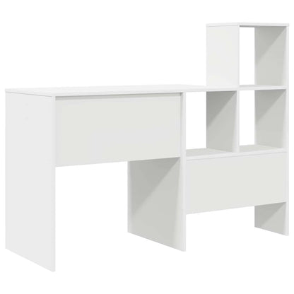 Bord Med Skuffe Hvid 131,5 X 50 X 106,5 Cm Konstrueret Træ - Billede 8