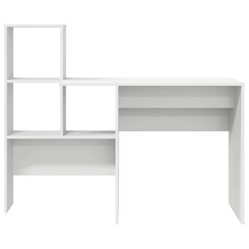 Bord Med Skuffe Hvid 131,5 X 50 X 106,5 Cm Konstrueret Træ - Billede 7