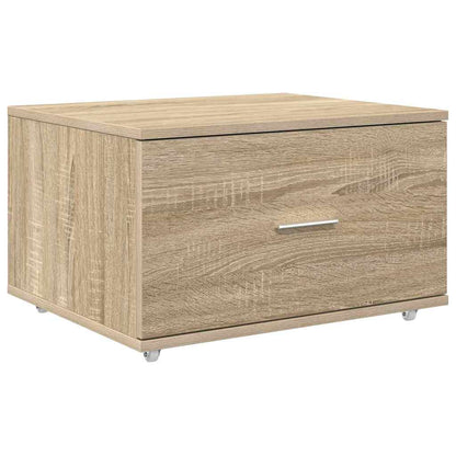 Bord Med Skuffe Sonoma-eg 131,5 X 50 X 106,5 Cm Konstrueret Træ - Billede 6