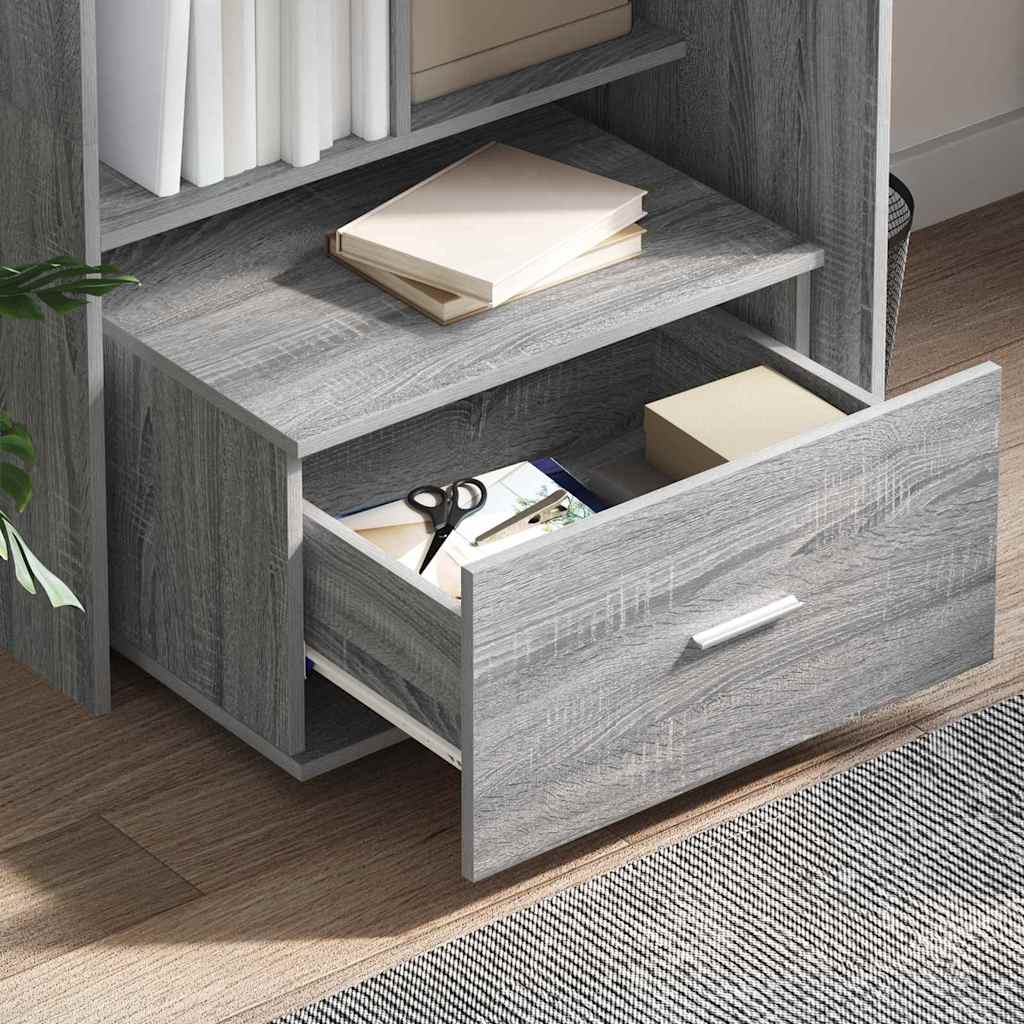 Bord Grå Sonoma-eg 131,5 X 50 X 106,5 Cm Konstrueret Træ - Billede 4