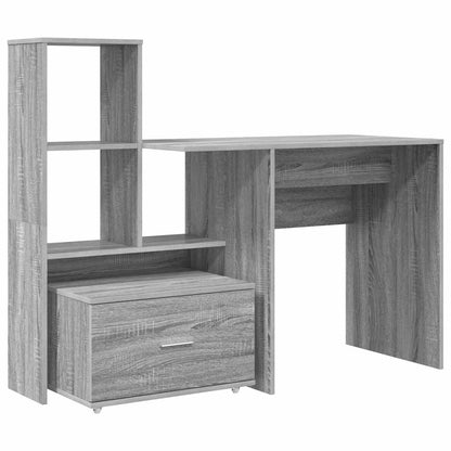 Bord Grå Sonoma-eg 131,5 X 50 X 106,5 Cm Konstrueret Træ - Billede 2