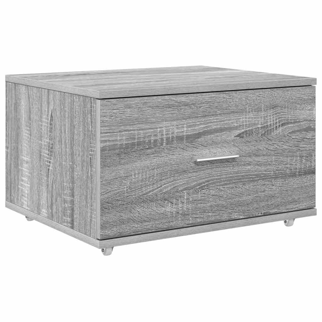 Bord Grå Sonoma-eg 131,5 X 50 X 106,5 Cm Konstrueret Træ - Billede 6