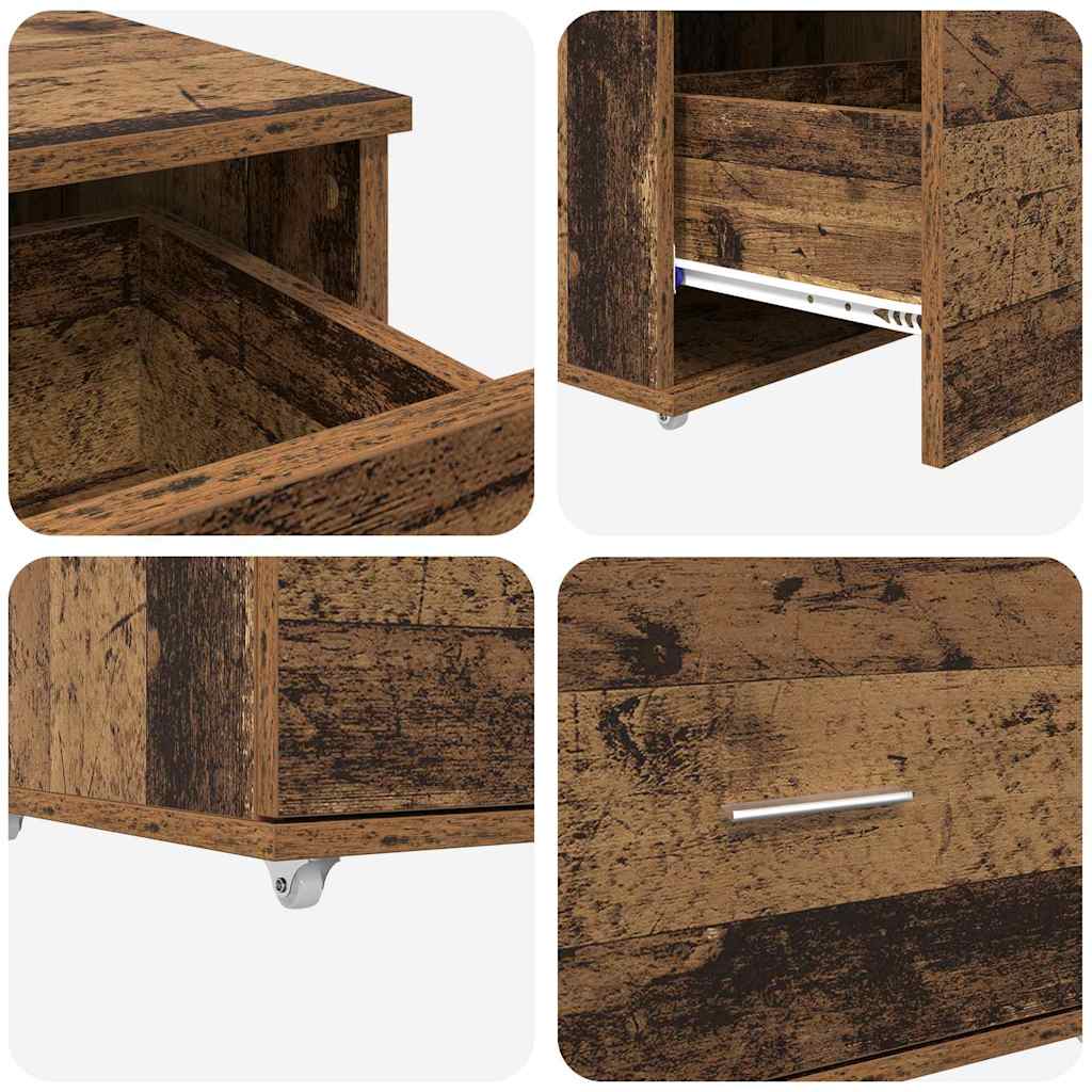 Bord Gammelt Træ 131,5 X 50 X 106,5 Cm Konstrueret Træ - Billede 10