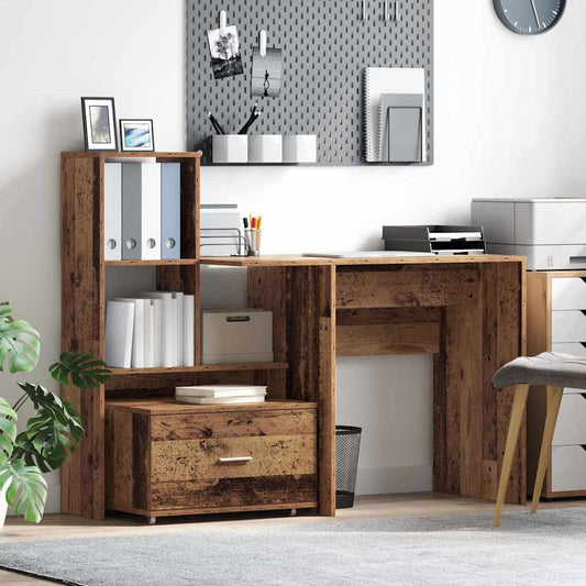 Bord Gammelt Træ 131,5 X 50 X 106,5 Cm Konstrueret Træ - Hovedbillede