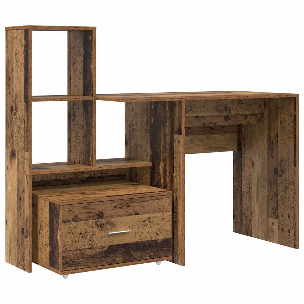Bord Gammelt Træ 131,5 X 50 X 106,5 Cm Konstrueret Træ - Billede 2