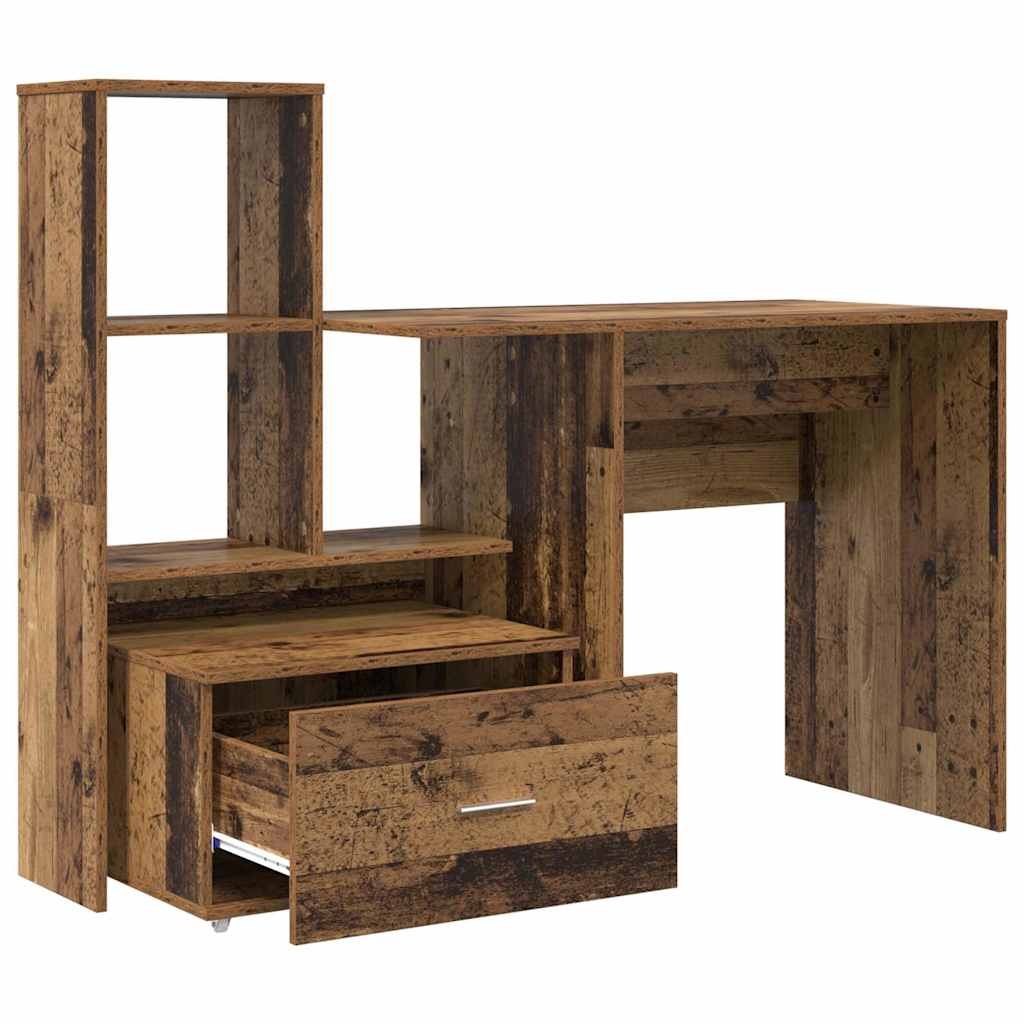 Bord Gammelt Træ 131,5 X 50 X 106,5 Cm Konstrueret Træ - Billede 7