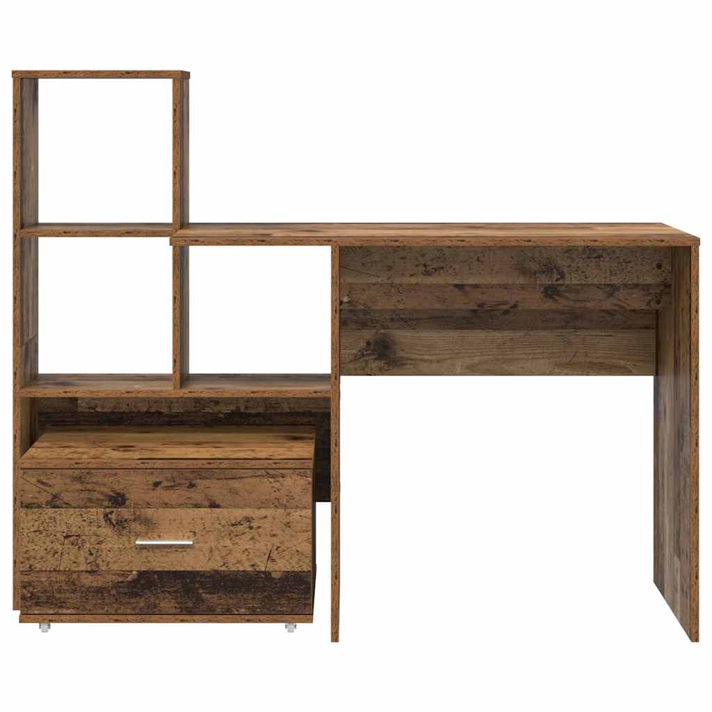 Bord Gammelt Træ 131,5 X 50 X 106,5 Cm Konstrueret Træ - Billede 8