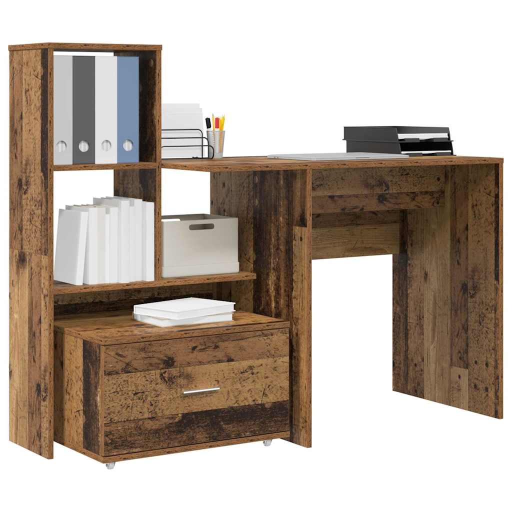 Bord Gammelt Træ 131,5 X 50 X 106,5 Cm Konstrueret Træ - Billede 3