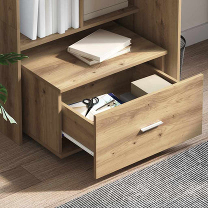 Bord Med Hylde Artisan Eg 131,5 X 50 X 106,5 Cm Konstrueret Træ - Billede 4