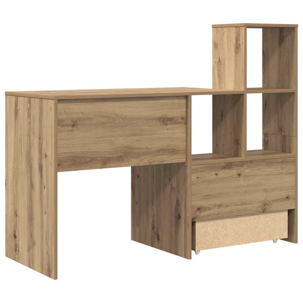 Bord Med Hylde Artisan Eg 131,5 X 50 X 106,5 Cm Konstrueret Træ - Billede 9