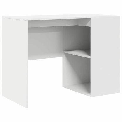 Hjørneskrivebord Med Dør Hvid 102 X 50 X 75 Cm Konstrueret Træ - Billede 5