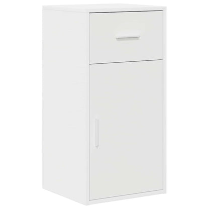Hjørneskrivebord Med Dør Hvid 102 X 50 X 75 Cm Konstrueret Træ - Billede 6