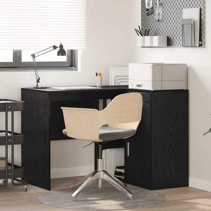 Hjørneskrivebord Sort Eg 102 X 50 X 75 Cm Konstrueret Træ - Hovedbillede