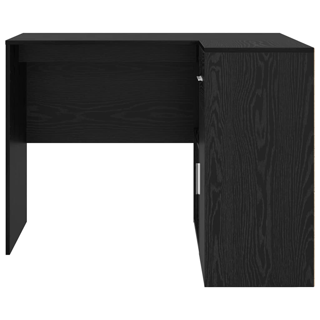 Hjørneskrivebord Sort Eg 102 X 50 X 75 Cm Konstrueret Træ - Billede 8