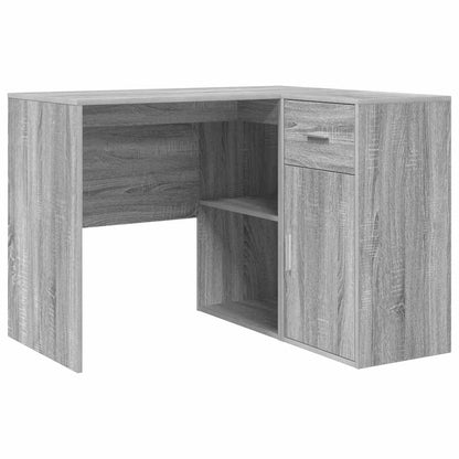 Hjørneskrivebord Grå Sonoma-eg 102 X 50 X 75 Cm Konstrueret Træ - Billede 2