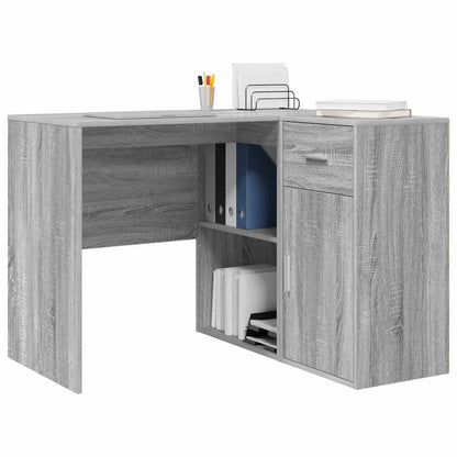Hjørneskrivebord Grå Sonoma-eg 102 X 50 X 75 Cm Konstrueret Træ - Billede 3